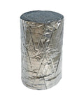 Heavy Duty Foil Backed Natural Cotton Duct Wrap For Heating And Cooling Pipes in a roll with shiny foil surface.