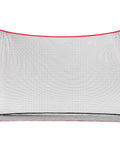 Backyard Golf Net 10x7 Ft With Frame For Indoor And Outdoor Practice, Heavy Duty Hitting Net, red and black frame, front view