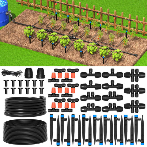 Greenhouse Micro Drip Irrigation Kit With 1/2 Inch Main Tubing And 1/4 Inch Distribution Tubing Plug And Play Automatic Drip System