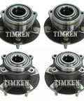 Front And Rear Wheel Bearing And Hub Assembly Kit For Saturn Vue AWD 02 07 Replacement Part With Premium Quality Durable Seals
