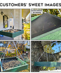 Heavy Duty WPC Platform Bird Feeder Hanging With 3.5 Lbs Capacity in garden, durable seed tray with metal mesh, weather resistant