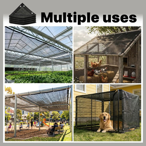 Images of 30 Percent Shade Cloth For Greenhouses And Gardens 8 Foot By 12 Foot Heavy Duty HDPE Tarp With Grommets in different applications