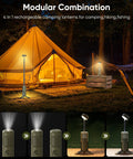 Rechargeable 12000mAh Collapsible Camping Lantern With Beastly Battery Life illuminating campsite at night