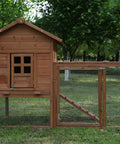 Wooden Chicken Coop For 2 To 5 Chickens Outdoor Hen House Poultry Hutch With Weatherproof Roof Durable Fir Wood Construction