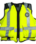 Top Tier High Vis Work Vest Built Different For Active Road Squads Meeting Class One Ansi Rules with open mesh shoulders, bright yellow.
