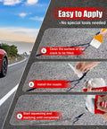 Application of 2-Pack Concrete Crack Filler And Sealant Quick-Drying Waterproof Repair Sealant on cracked driveway asphalt.