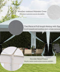 10x20 Outdoor Party Tent With Removable Sidewalls showing detailed features like weather-resistant cover and metal frame