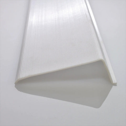 Under Cabinet Light Diffuser Cover Replacement For 24 Inch L Shaped White Ribbed Acrylic No Brainer Install Durable Kitchen Pantry Bathroom Fixture Fluorescent Lamp Cover For Bright Clean Look close-up