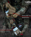 Upgraded Survival First Aid Kit With 1000D Nylon EMT Pouch Tactical Trauma Kit open showing supplies and removable velcro mesh pocket
