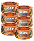Crystal Clear Duct Tape 1.88 Inch By 18 Yard Pack Of 6, Weather Resistant For Indoor And Outdoor Fixes, Workhorse Adhesive With Reinforced Backing, Barely Noticeable Repairs, image of six rolls stacked with visible labels.