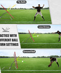 Heavy Duty Baseball Rebounder Net Four By Four Point Five Feet Pitchback With Three Adjustable Angles for Training on Field
