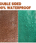 5x7 Ft Waterproof Tarp Built With 7 Mil Thick Poly, Heavy Duty Grommets And Reinforced Edges, double-sided, wet surface view