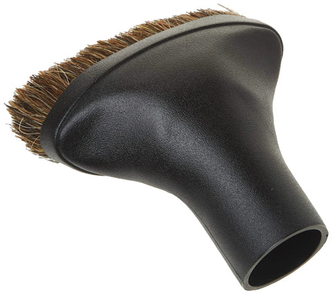 Premium Dusting Brush Vacuum Tool With Soft Fill For Delicate Finishes And Uneven Surfaces That Fits All Major Canister Upright And Central Vacuums One And A Quarter Inch Connection, black brush with natural bristles