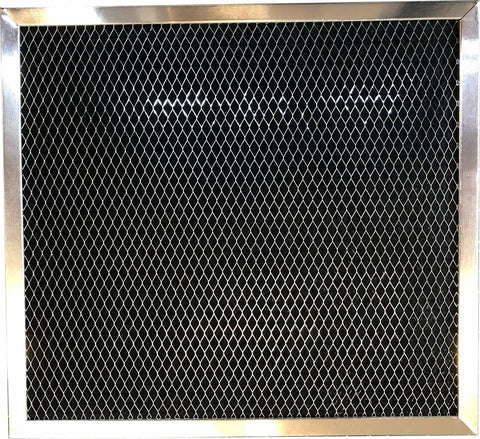 Carbon Range Filter Replacement For Kitchen Vent Hoods Fits 99010186 And 246250 close-up with metallic mesh frame