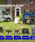 Two stage propane regulator for RVs connected to generator