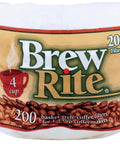 Four Cup Coffee Basket Disposable Filters 400 Count for Home Coffee Makers, Keeps Grounds Out and Flavor In, Fits Standard