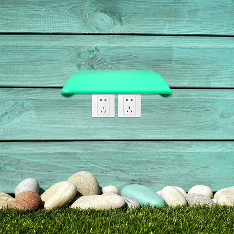 Heavy Duty EV Charger Waterproof Cover Box For Outdoor Use All Weather Sun And Dust Shield Durable Abs Plastic Green Case installed over outlets.