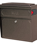 Townhouse Bronze Wall Mount Locking Mailbox With Large Capacity Built Tough 14 To 16 Gauge Steel Anti Pry Latch 12 Wafer Disc Lock