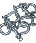 10 Pack 1/2 Inch Bow Shackle Screw Pins Galvanized Drop Forged Alloy Steel Rigging Hardware, heavy-duty tow shackles for off road.