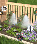 All in One Drip Irrigation System Kit With Two Hundred Twenty Six Feet Of Hose, LCD Timer, And Three Sprayer Types in garden