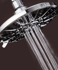 High Pressure 6 Setting 7 Inch Rainfall Shower Head Angle Adjustable With Tool Free Installation Chrome Finish in use