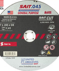 Heavy Duty Off Wheel for Right Angle Grinders Five-Eighths Inch Arbor A60S Fast Cutting Burr Free Type One Wheel for Ferrous and Nonferrous Metals Long Life Made in USA Ideal for Iron, Steel, Welds and Other Metals with Minimal Heat and Long Wear.