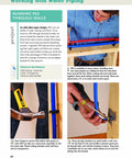 Image showing PEX tubing installation with tools for water piping, in No Sweat Plumbing Repair Manual And Home Improvement Diy Guide With Latest Tricks To Unclog Drains Fix Pipes And Save Cash On Repairs Third Edition.