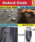 Ultra-Fab power jack cover; 600D Oxford cloth, tear-resistant with non-scratch backing.