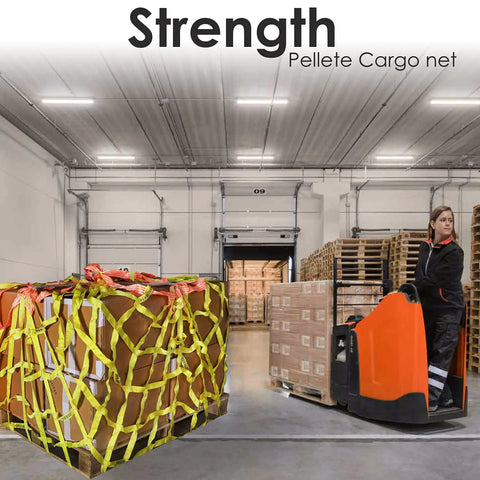 Heavy Duty Nylon Pallet Cargo Hoisting Net Six Foot Square Industrial Lifting Rig For Trucks And Construction Sites Get That Freight Locked Down Quick Without Wrecking Your Back Or Draining Your Wallet