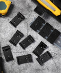 10 Pack Din Rail Mount Clips 1.02 Inch Wide Snap In Universal Brackets Fixed Clamp Black Aluminum Alloy Relay Clip For 35mm DIN Rail Switches And Injectors Heavy Duty Tough As Nails Quality on table