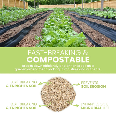 Natural Hemp Garden Mulch Soil Conditioner For Moisture Retention And Weed Suppression Ideal For Flower And Vegetable Beds This Eco Friendly Potting Aid Keeps Soil Rich And Healthy Grown In The US 25 Lb Bag, hemp mulch in vegetable beds