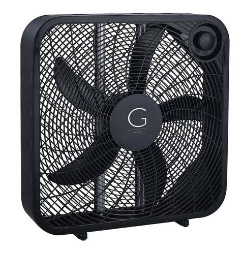 20 Inch High Velocity Box Fan With 3 Speed Settings, Carry Handle, Durable Copper Motor For Strong Airflow And Quick Cooling