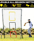 Baseball And Softball Pitching And Fielding Rebounder 6 X 4 Ft Pitch Back Net With 3 Target Zones for solo training outdoors