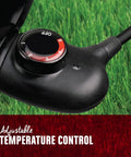 Adjustable temperature control on Indoor Outdoor Electric Grill With Nonstick Griddle Plate And Fat Reduction Drip Tray