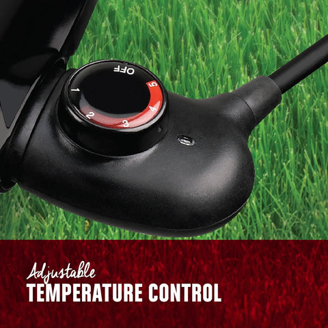 Adjustable temperature control on Indoor Outdoor Electric Grill With Nonstick Griddle Plate And Fat Reduction Drip Tray