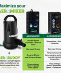 Aeromixer with Aerobuddy Variable Speed Controller With Interval Timer For 110V Electric Motors And Water Pumps, 30-60 Minute On Off Cycles