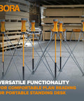 Centipede 6-Piece Riser Set For Work Stands Boosts Working Height To 36 Inches Easy 5-Minute Install Lifts Your Workbench