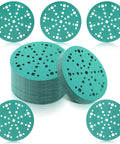 60 Pack 6 Inch Sanding Discs With 49 Hole Pattern, 80 120 150 180 240 Grit, 12 Of Each, Hook And Loop Film Sandpaper stack