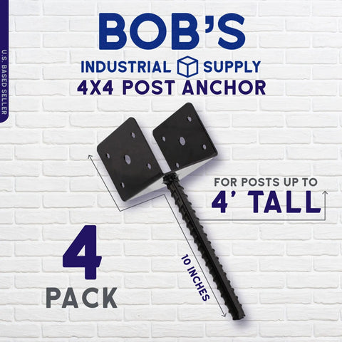 4x4 Concrete Post Anchors U Shape Post Base Set 4 Pack For Fence Pergola And Deck Posts Beefy Heavy Duty Post Holder Brackets