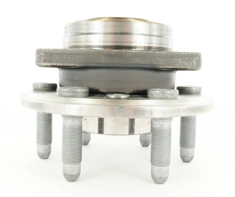 Beefed-Up Front Wheel Hub Bearing Assembly BR930778 for Cadillac 2010 to 2016, showing bolts and sealed design, front view.
