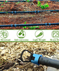 60 Piece Drip Irrigation Fittings Kit With 30 Connectors And 30 End Caps For 5/8 Inch Tubing Blue No Fuss Durable Farm Grade Fittings
