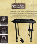 Coal Forge Stand With Fire Pot And Hand Blower Blacksmith Starter Kit For Your Home Forge Kickstart, heavy duty steel