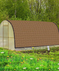 80 Percent Shade Cloth With Metal Grommets And Reinforced Edges For Outdoor Patios Carports And Greenhouses 10x12 Ft Sun Shade Netting installed on greenhouse