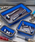 Magnetic Parts Tray Set With Three Collapsible Sizes For Mechanics, Tool Trays For Screws Bolts Nuts Washers Pins And Small Metal Parts