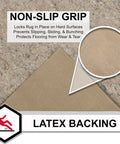 Non Slip Rug Pad With Felt And Latex Rubber Gripper, Dual Surface Cushion for Hardwood Tile and Carpet Floors, Latex Backing Detail