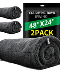 2 Pack 48x24 Inch Car Drying Towels For Ultra Absorbent Auto Detailing Heavy Duty Large Microfiber Car Wash Towels extra large