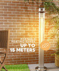 Infrared Patio Heater with Remote Control 1500 W Outdoor Electric Heater for patio and decks, heat range 15 meters, installed