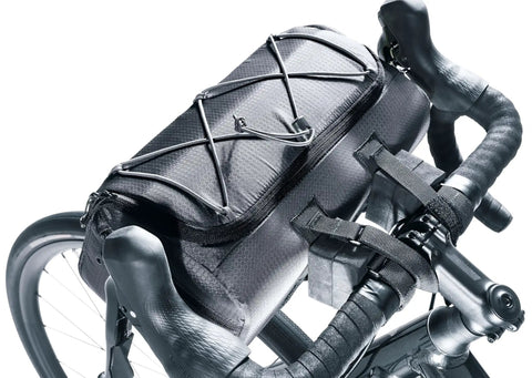 Mondego HB 8 Bike Bag For Commuting, Lightweight 8 Liter Handlebar Storage Pack With Reflective Details on bicycle handlebars