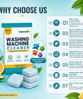 Deep Clean Your Washing Machine With Enzyme Formula Cleaner Tablets That Dissolve Pet Hair, Grime, Limescale, Detergent Residue, And Odors