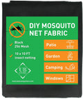 10x10 Ft Mosquito Netting For Garden Patio Doors Windows Outdoor And Indoor Use Raised Bed Screen Mesh Barrier Black Insect Netting Keeps Bugs Birds And Deer Out Multipurpose Outdoor Indoor Netting In Black White Green product packaging